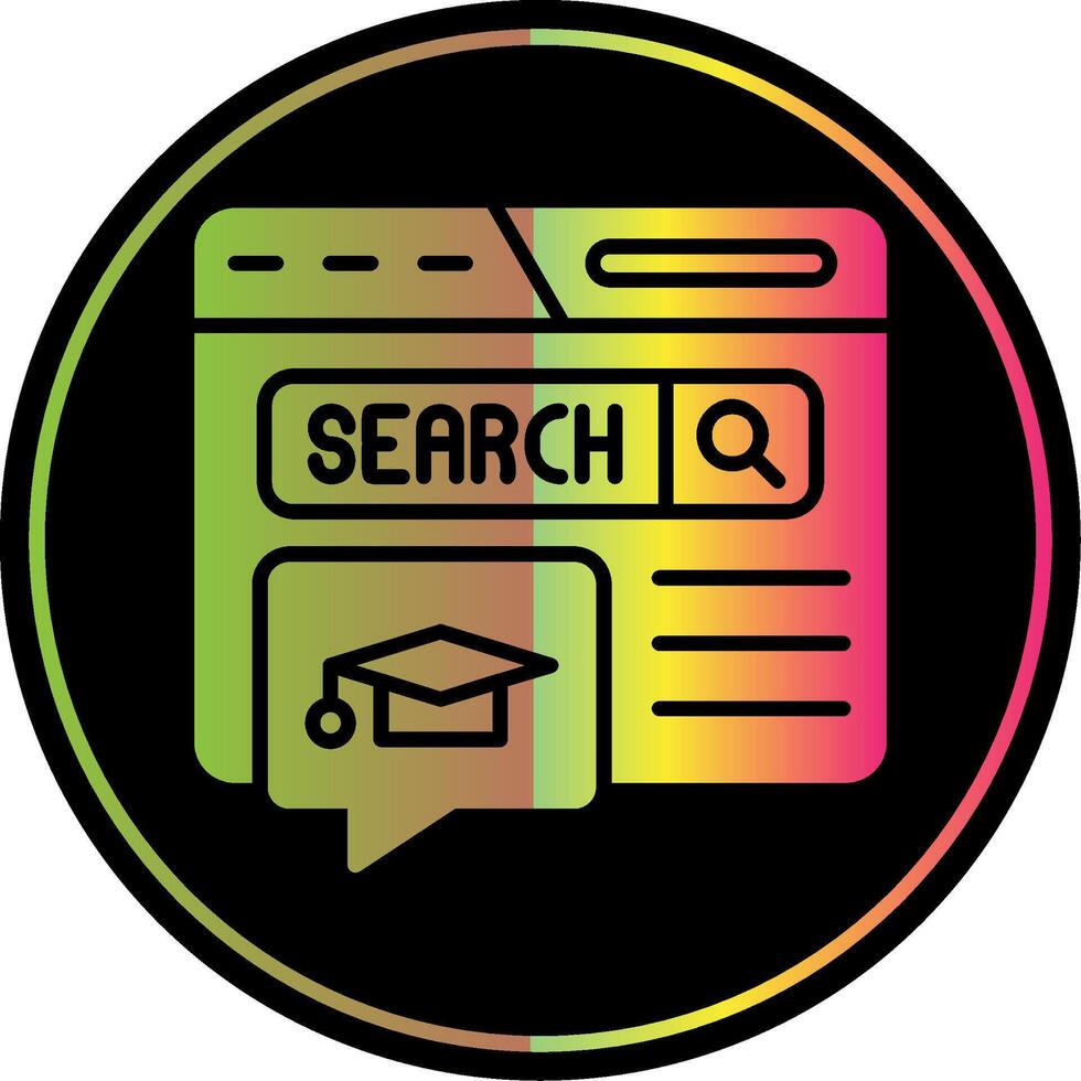 Education Forum Glyph Due Color Icon Design vector