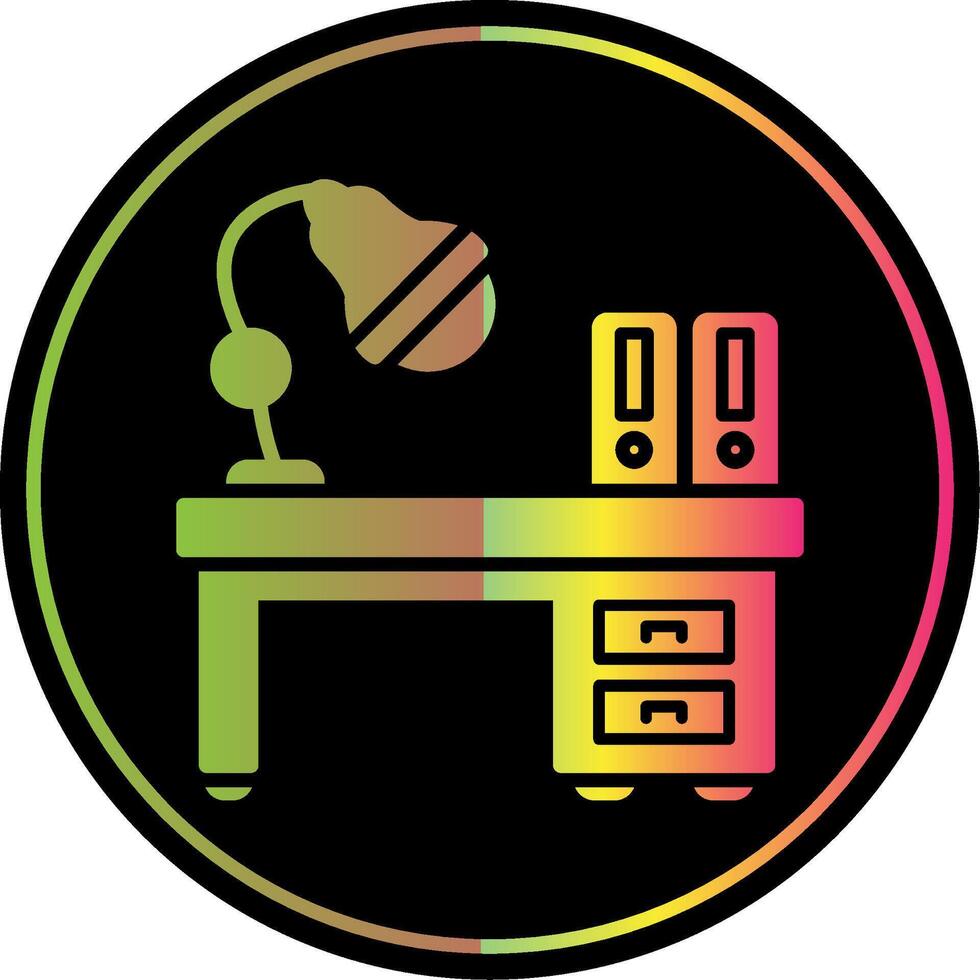 Workspace Glyph Due Color Icon Design vector