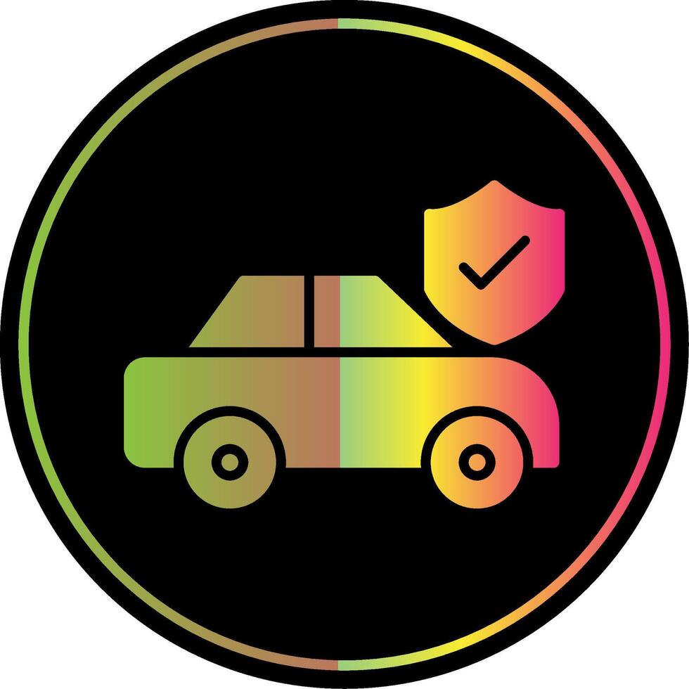 Car Insurance Glyph Due Color Icon Design vector