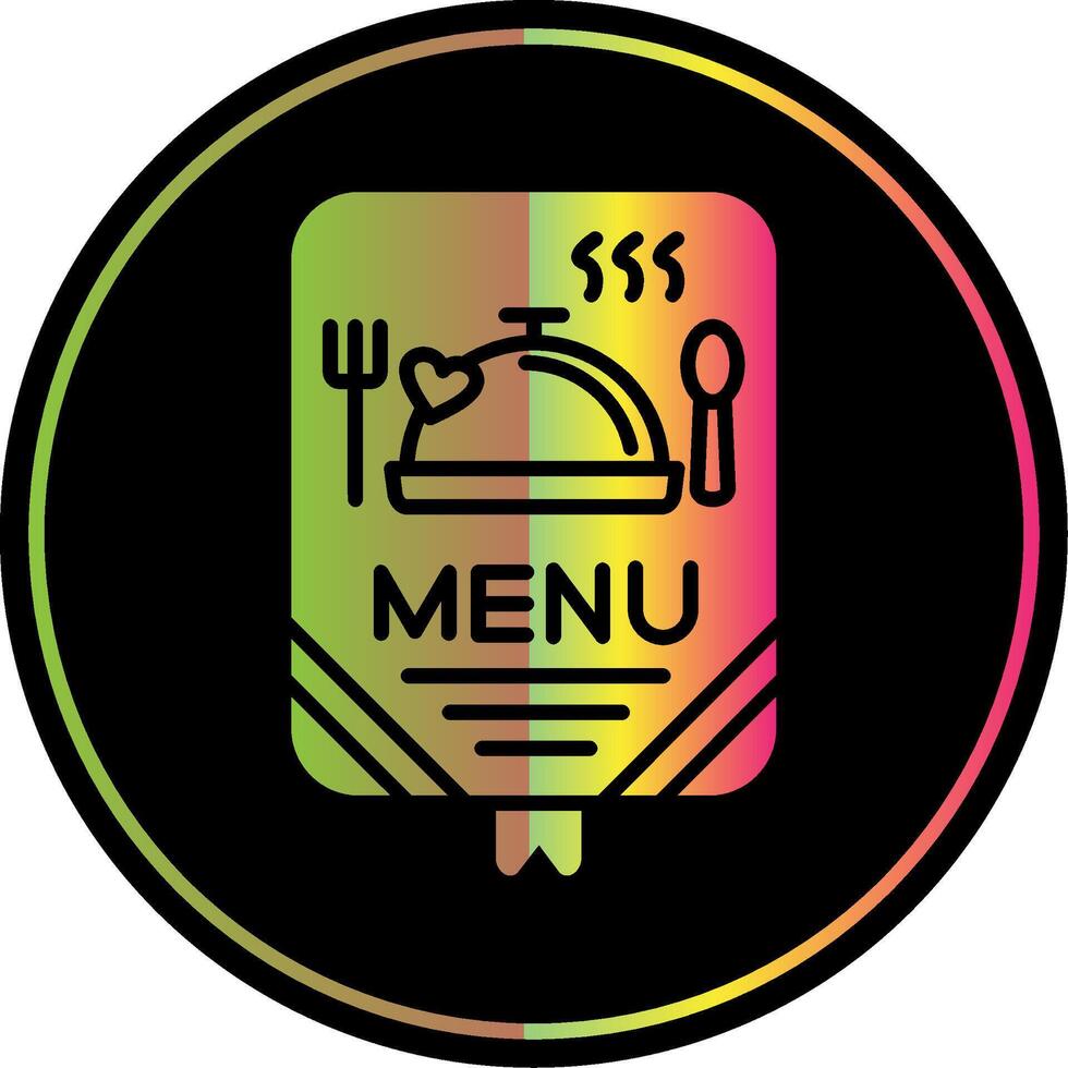 Menu Glyph Due Color Icon Design vector