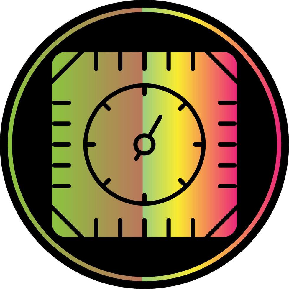 Gauge Glyph Due Color Icon Design vector