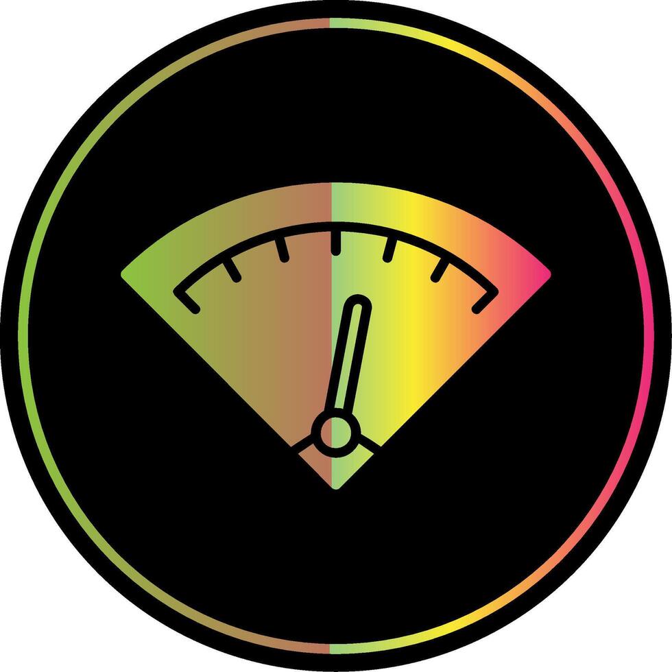 Gauge Glyph Due Color Icon Design vector