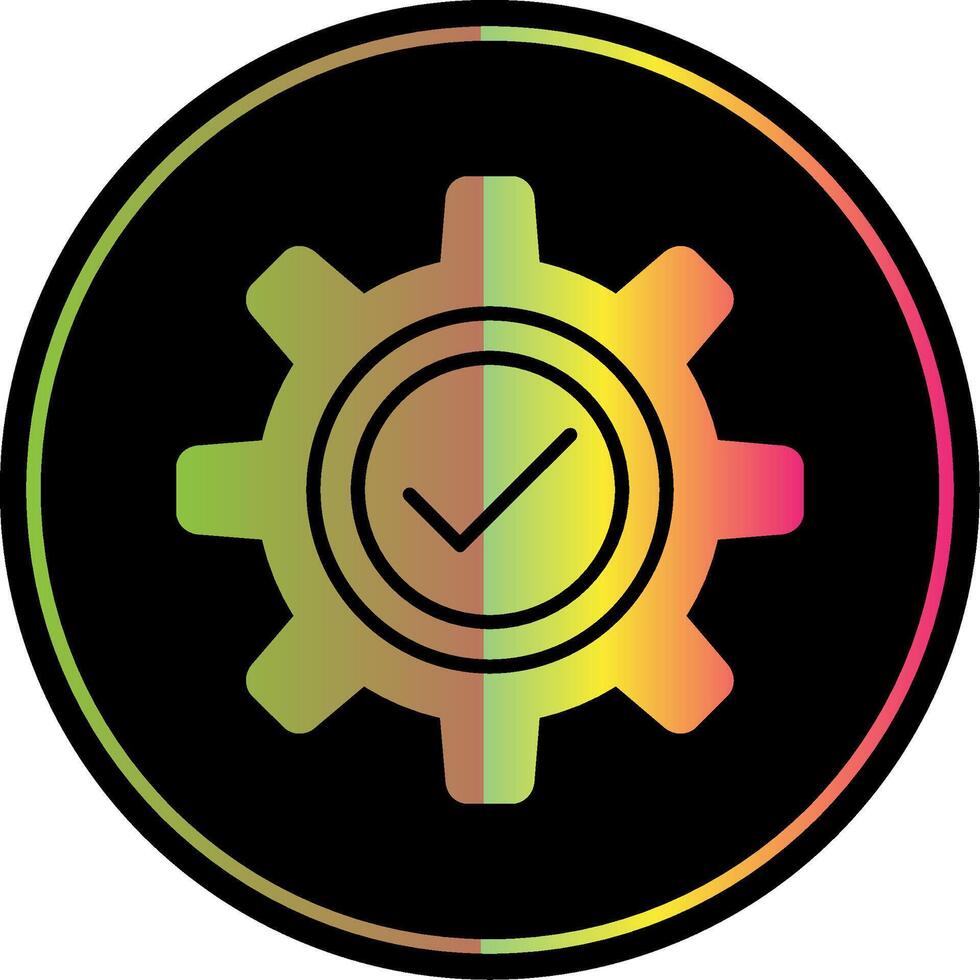 Gear Glyph Due Color Icon Design vector