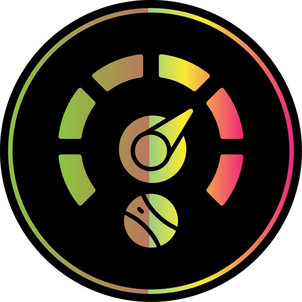 Gauge Glyph Due Color Icon Design vector