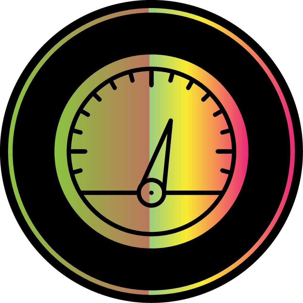 Gauge Glyph Due Color Icon Design vector