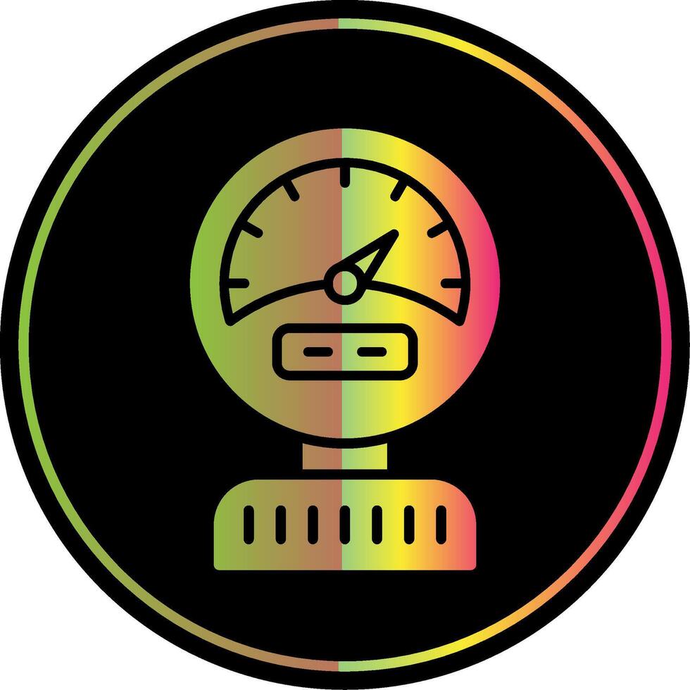 Pressure Gauge Glyph Due Color Icon Design vector