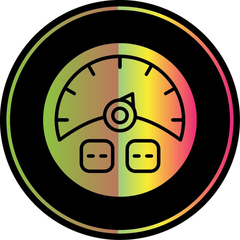 Gauge Glyph Due Color Icon Design vector