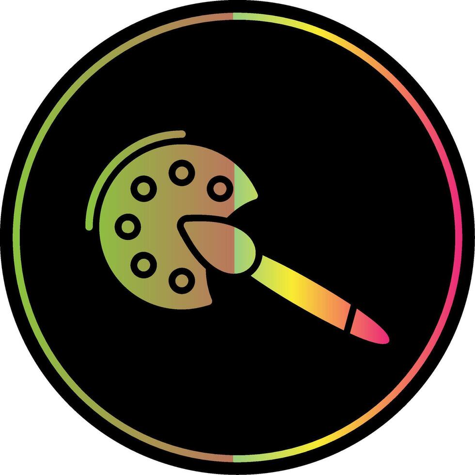 Painting Glyph Due Color Icon Design vector