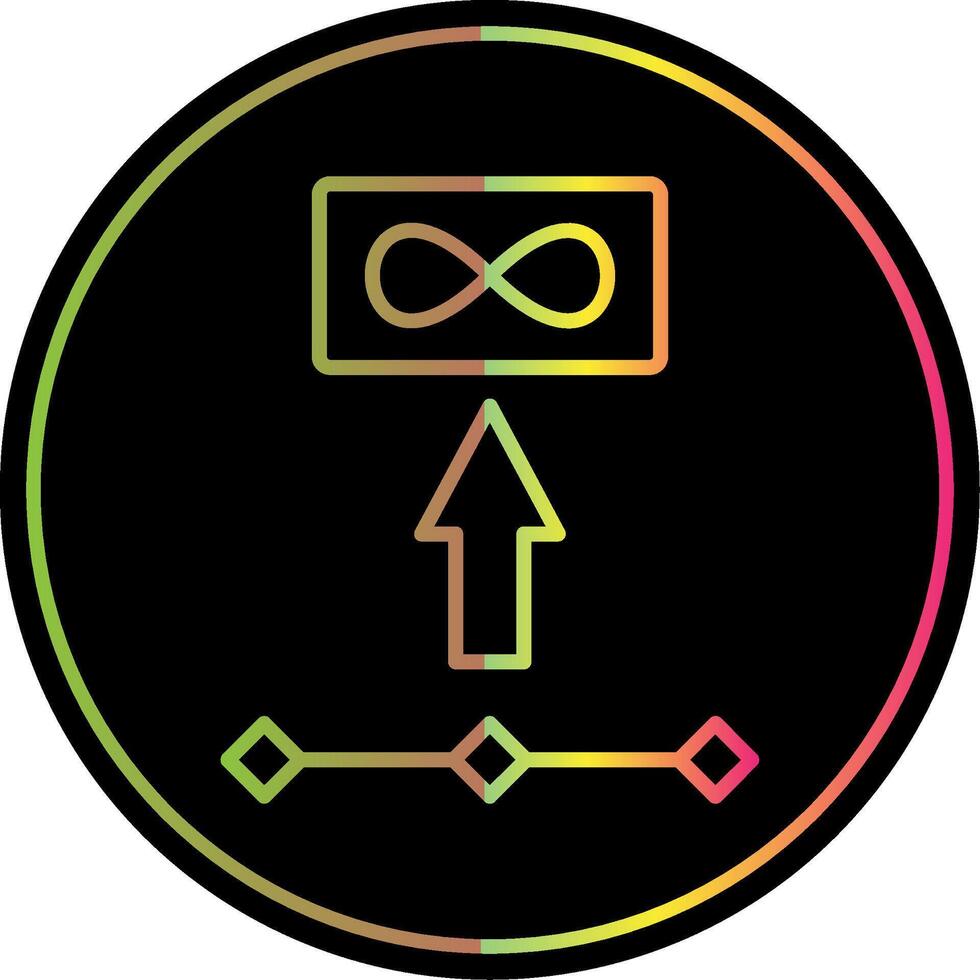 Unlimited Storage Line Gradient Due Color Icon Design vector