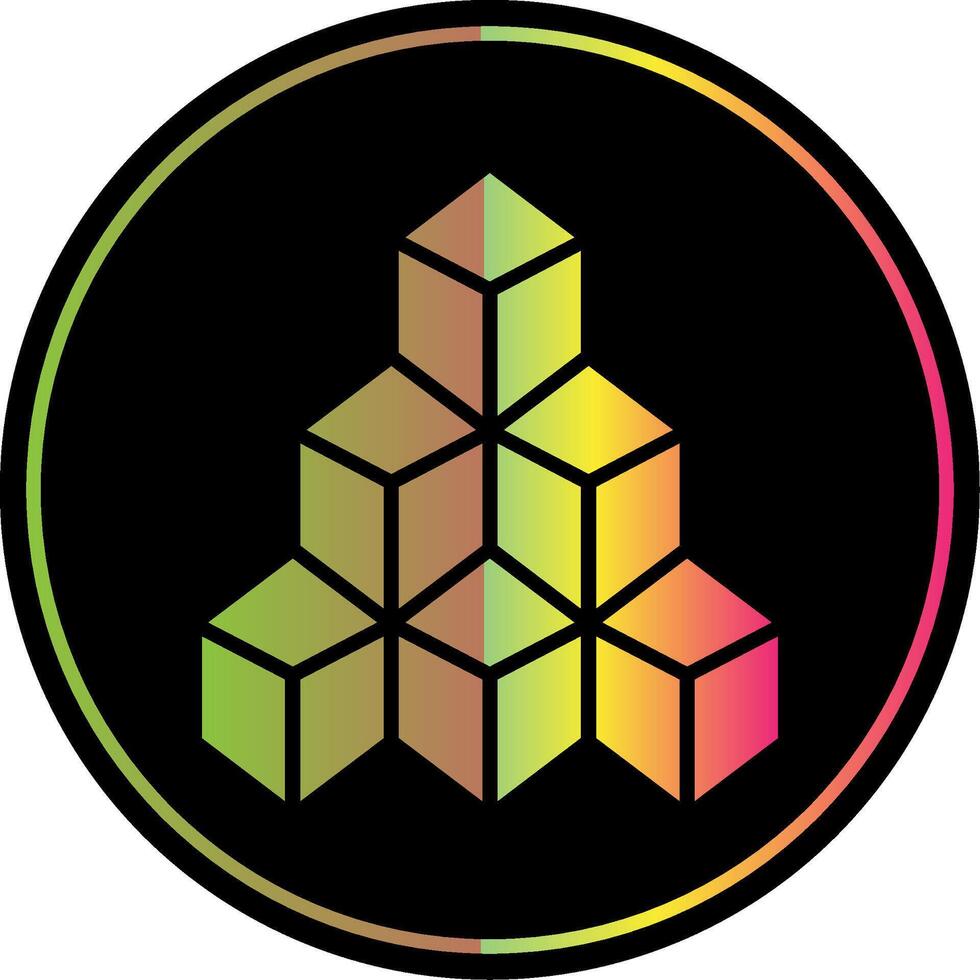 Blocks Glyph Due Color Icon Design vector