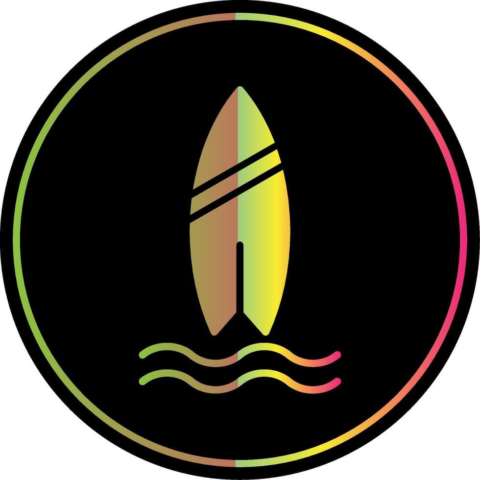 Surf Glyph Due Color Icon Design vector