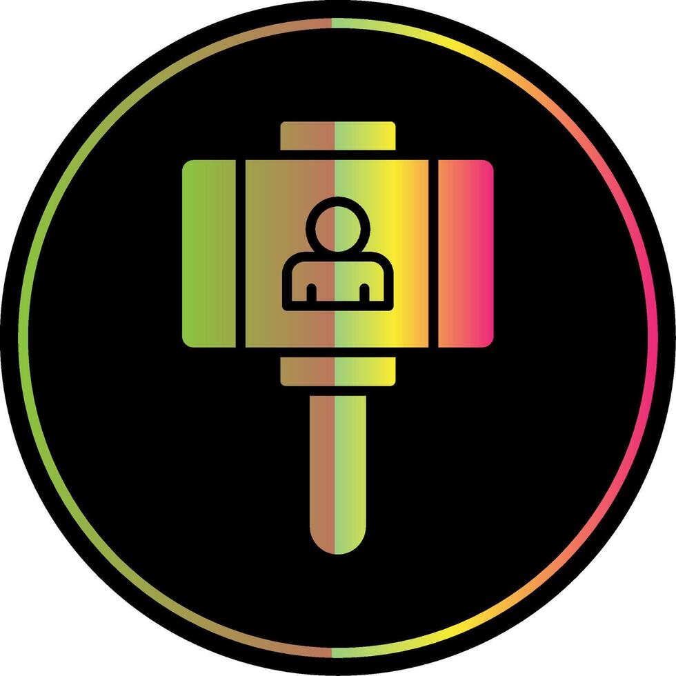 Vlogger Glyph Due Color Icon Design vector