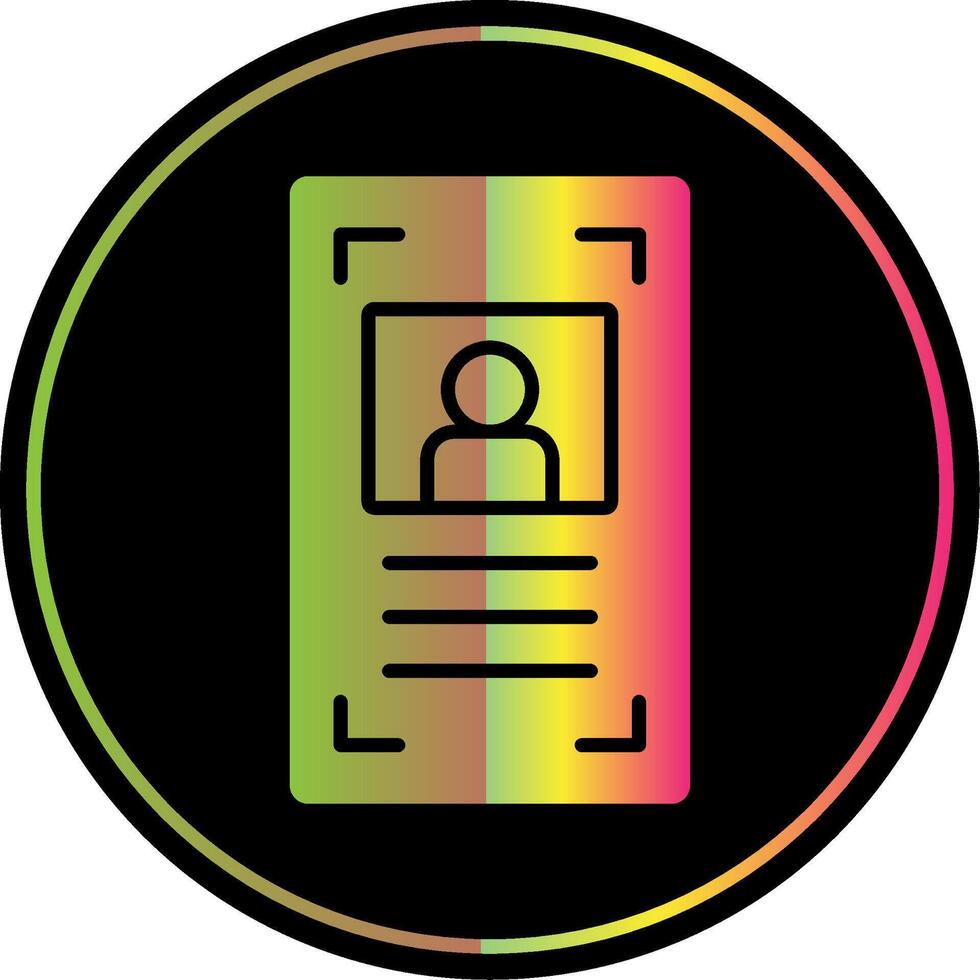 Baseball Card Glyph Due Color Icon Design vector