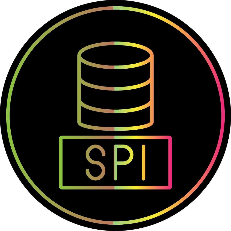 Sql Databases Line Gradient Due Color Icon Design vector