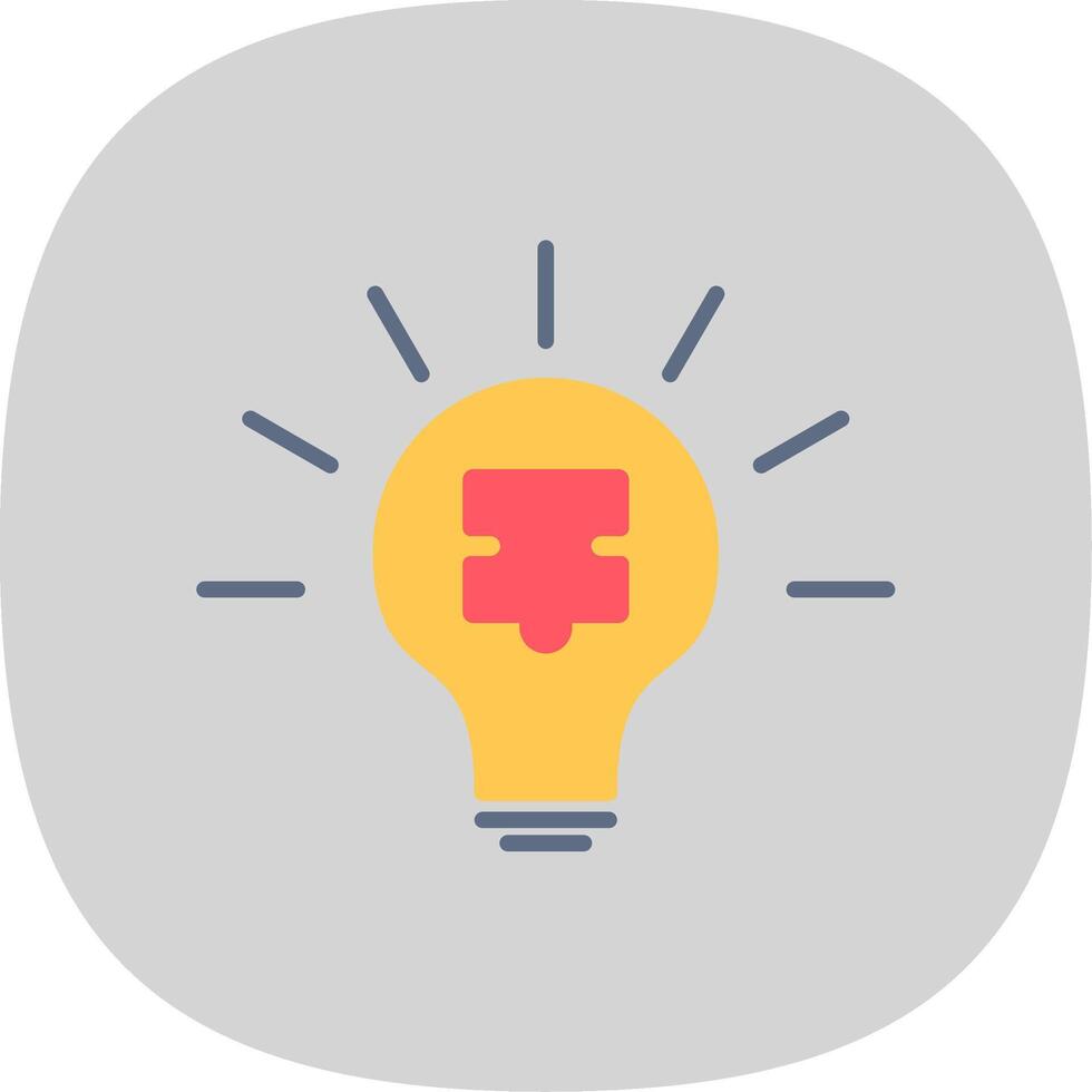 Solution Flat Curve Icon Design vector