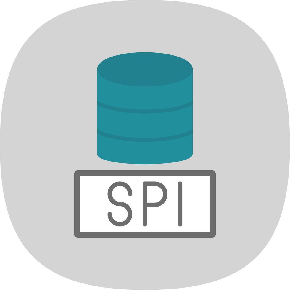 Sql Databases Flat Curve Icon Design vector