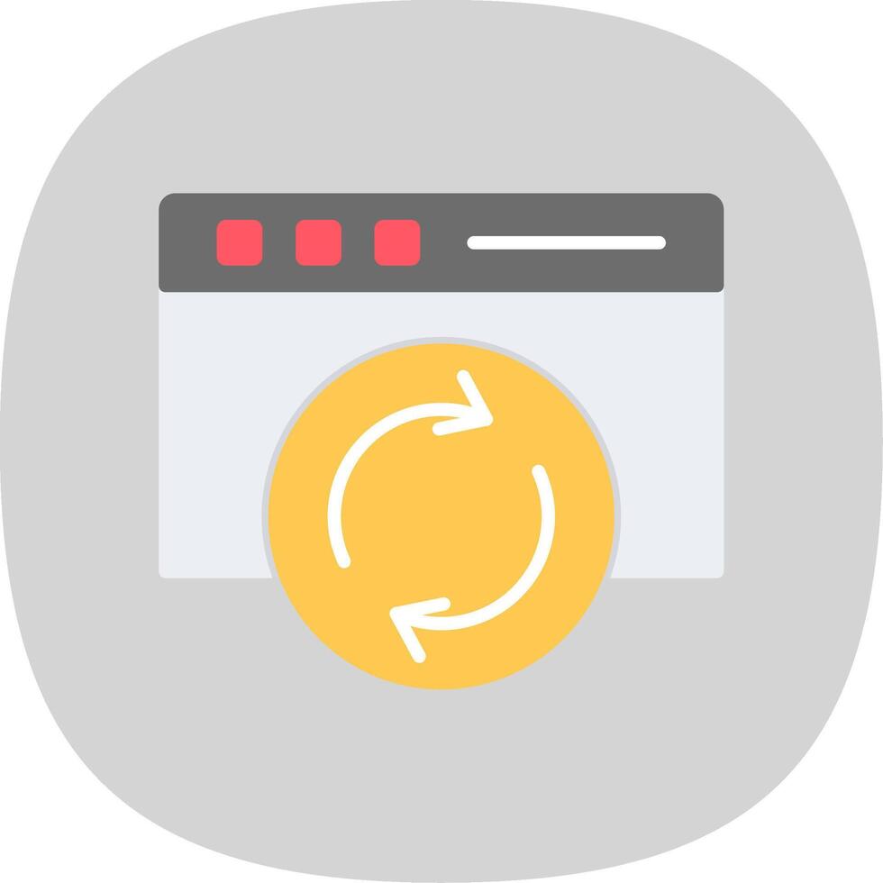 Page Loading Flat Curve Icon Design vector
