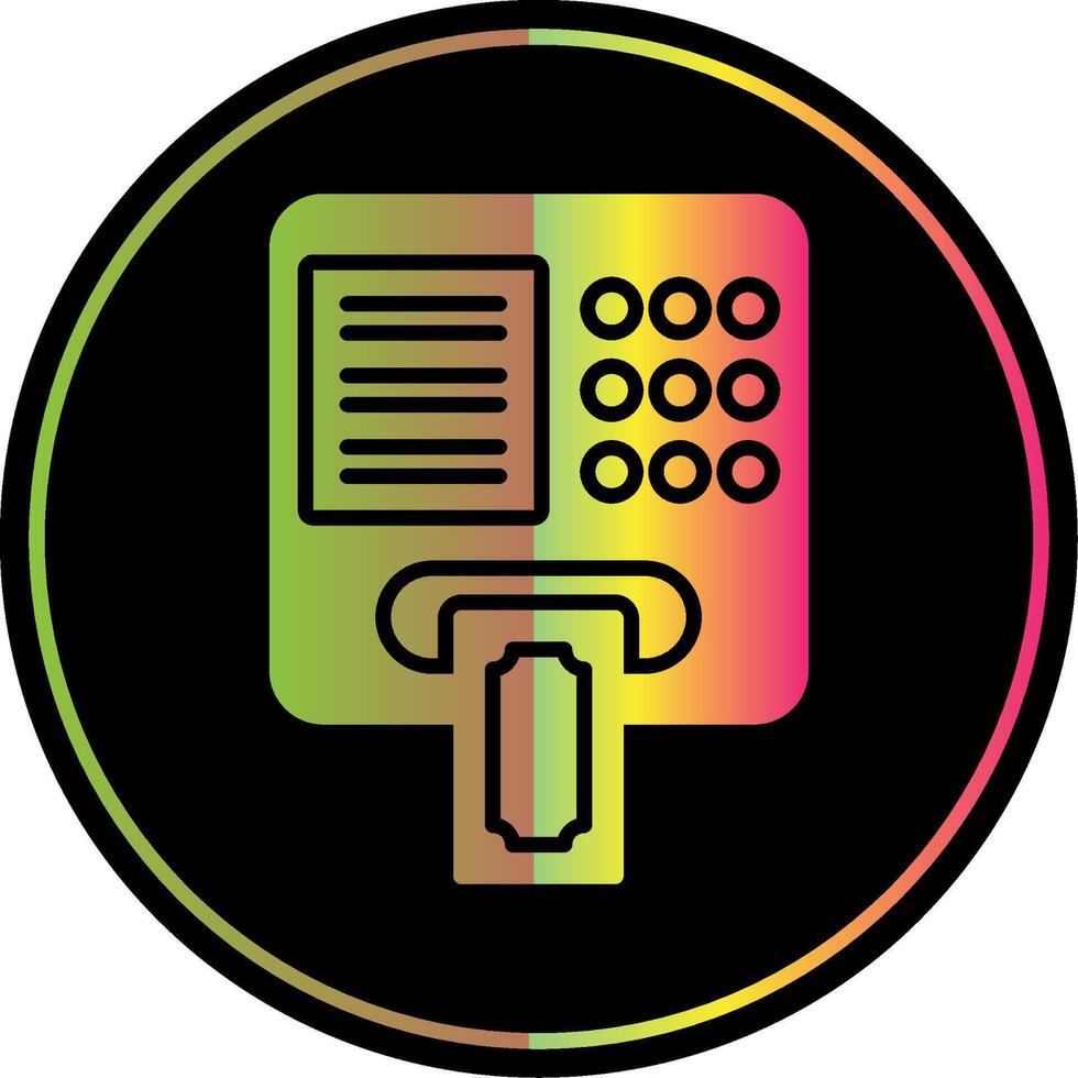 ATM Machine Glyph Due Color Icon Design vector