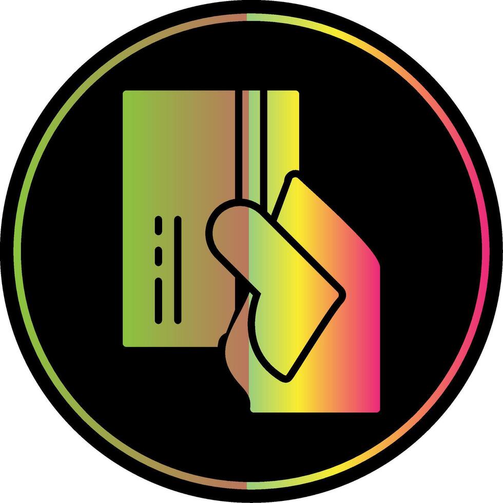 Payment Glyph Due Color Icon Design vector