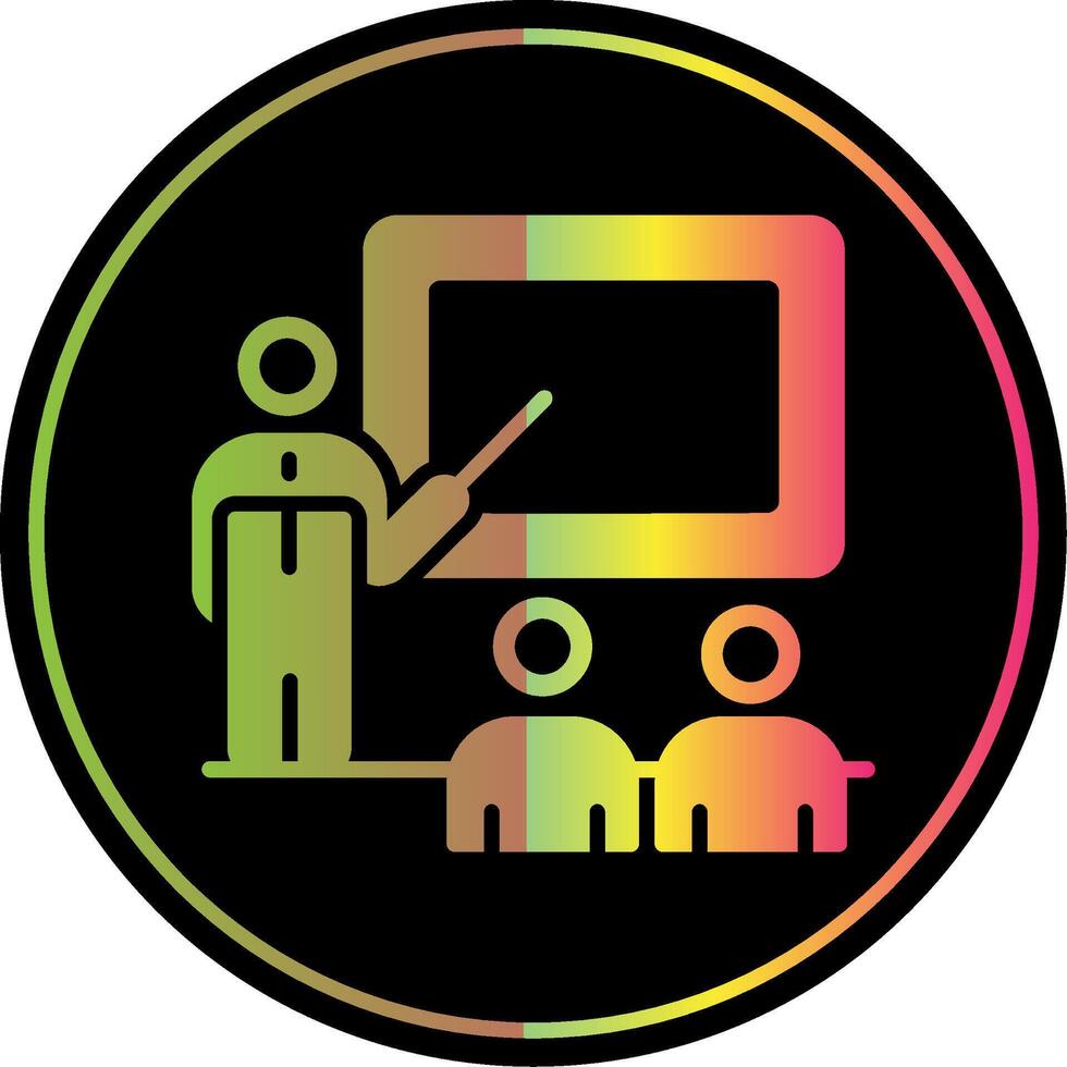 Business Training Glyph Due Color Icon Design vector