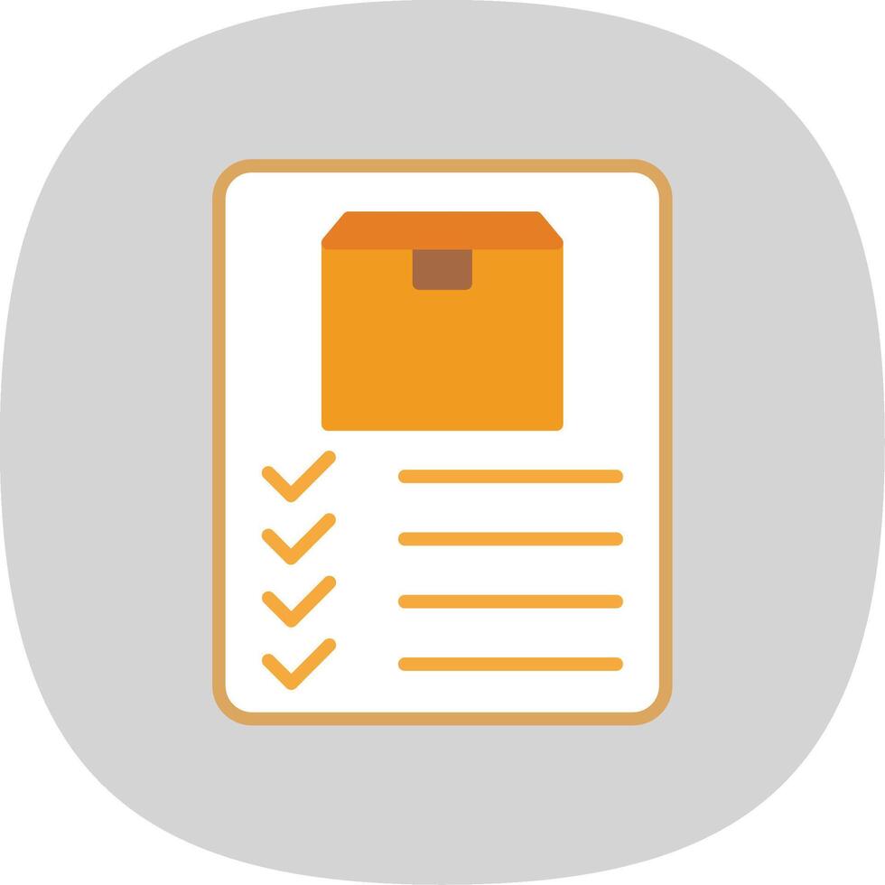 Inventory Flat Curve Icon Design vector