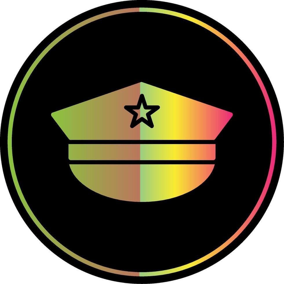 Hat Glyph Due Color Icon Design vector