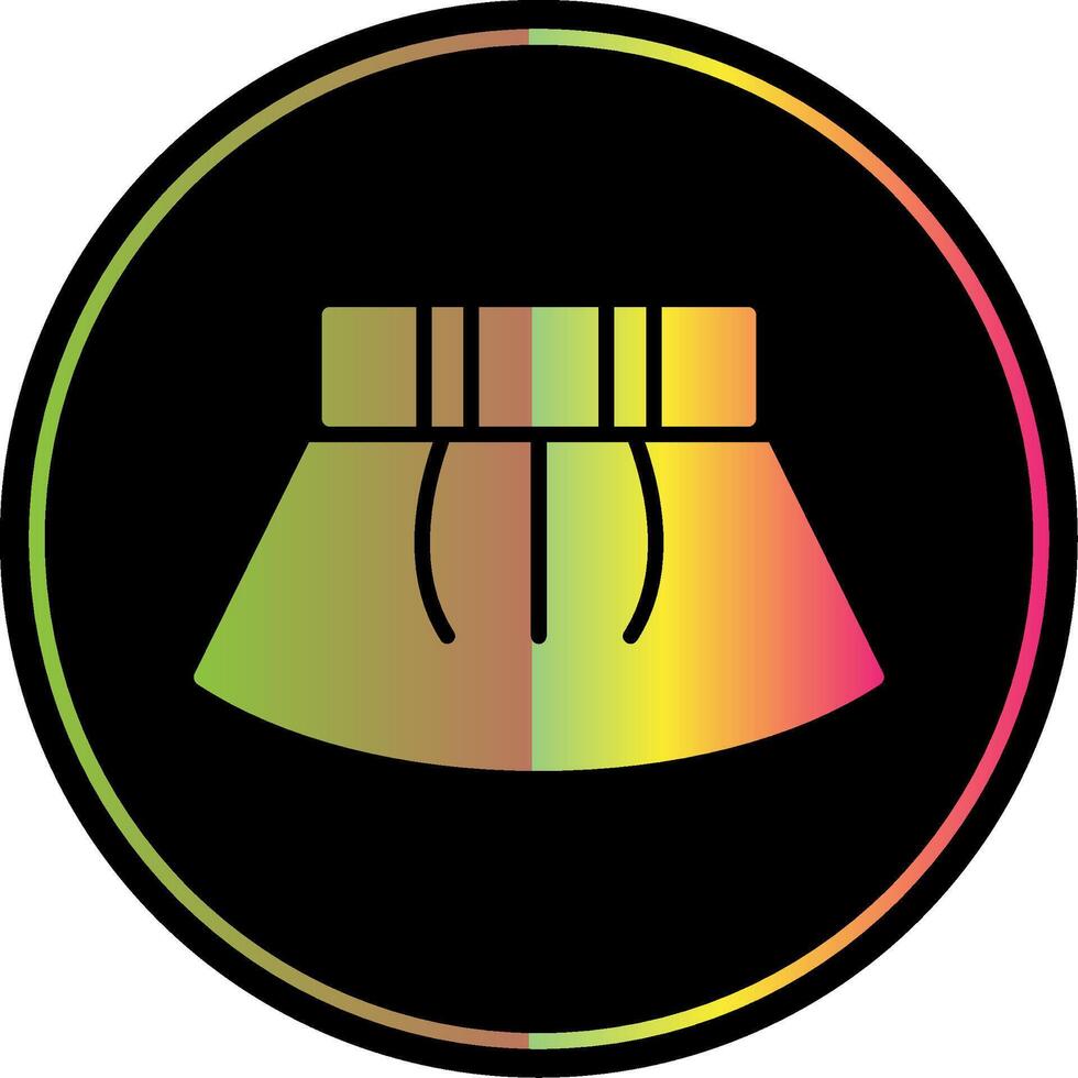 Skirt Glyph Due Color Icon Design vector