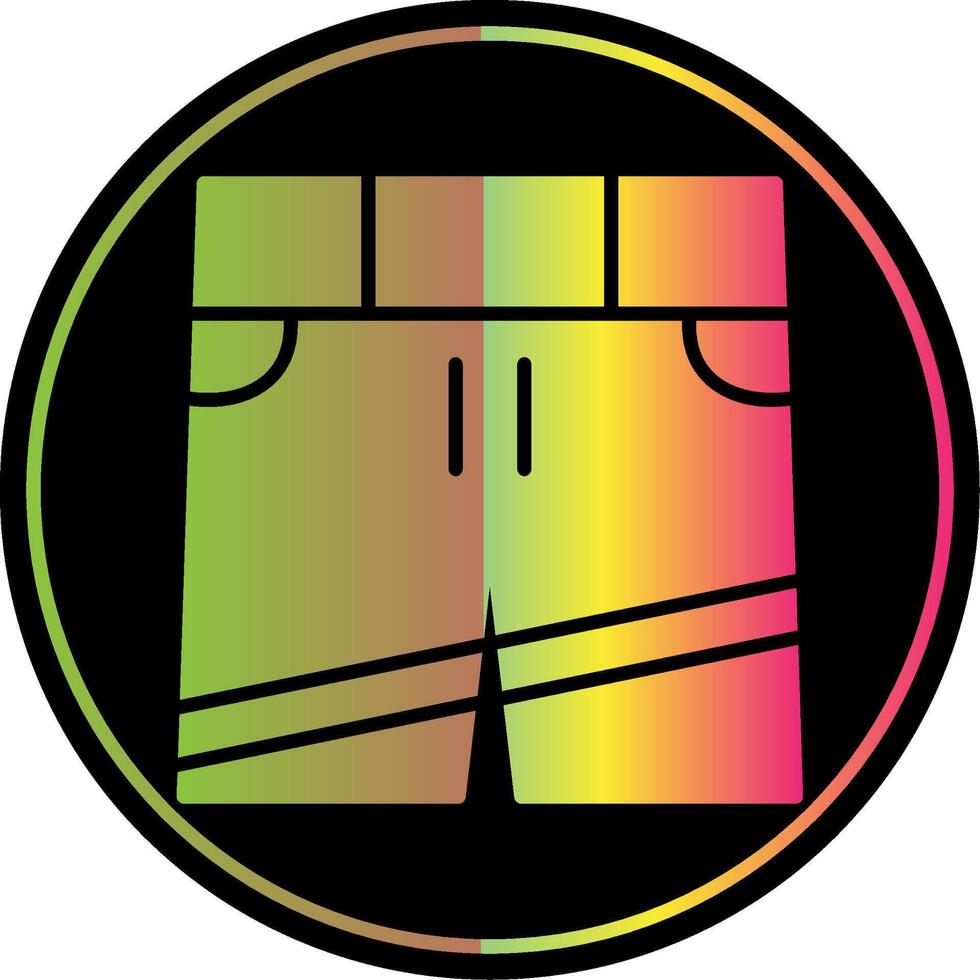 Shorts Glyph Due Color Icon Design vector