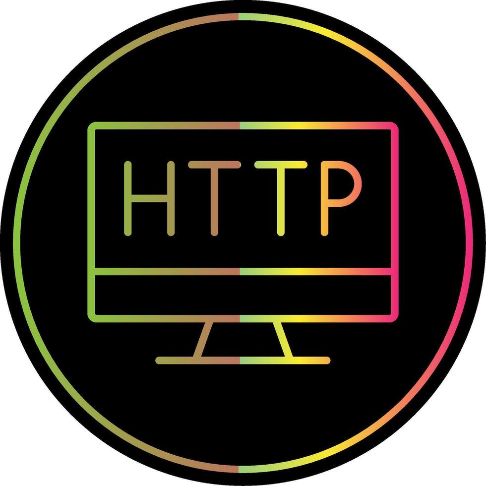 Http Cookie Line Gradient Due Color Icon Design vector