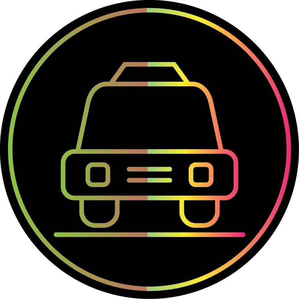 Taxi Line Gradient Due Color Icon Design vector