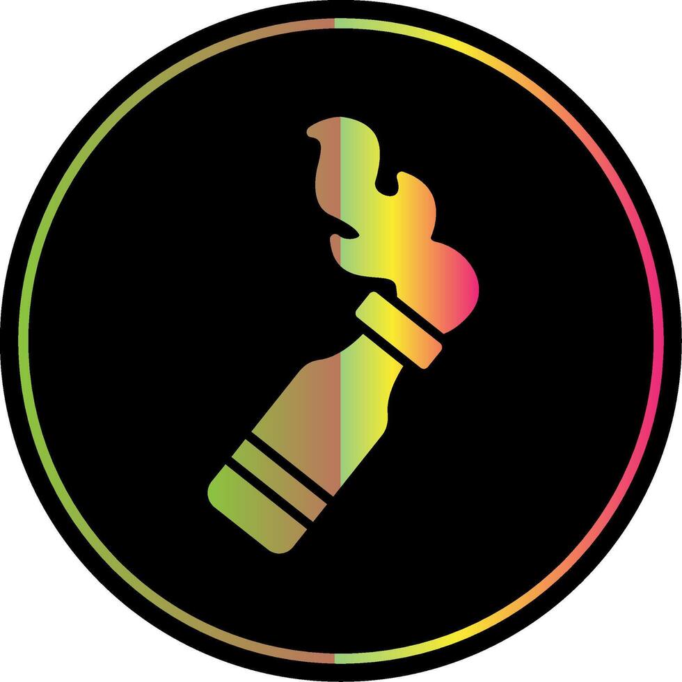 Bottle Glyph Due Color Icon Design vector