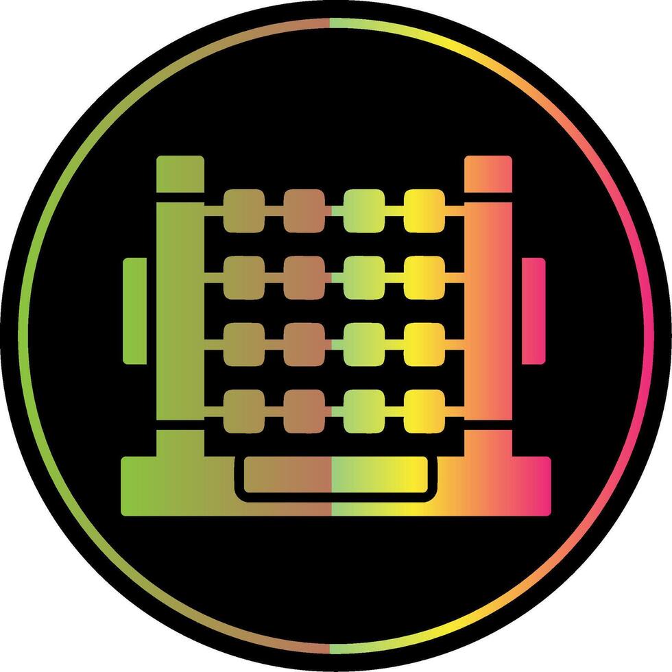 Abacus Glyph Due Color Icon Design vector