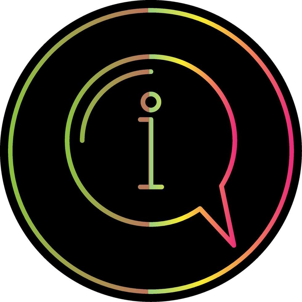 Information Line Gradient Due Color Icon Design vector