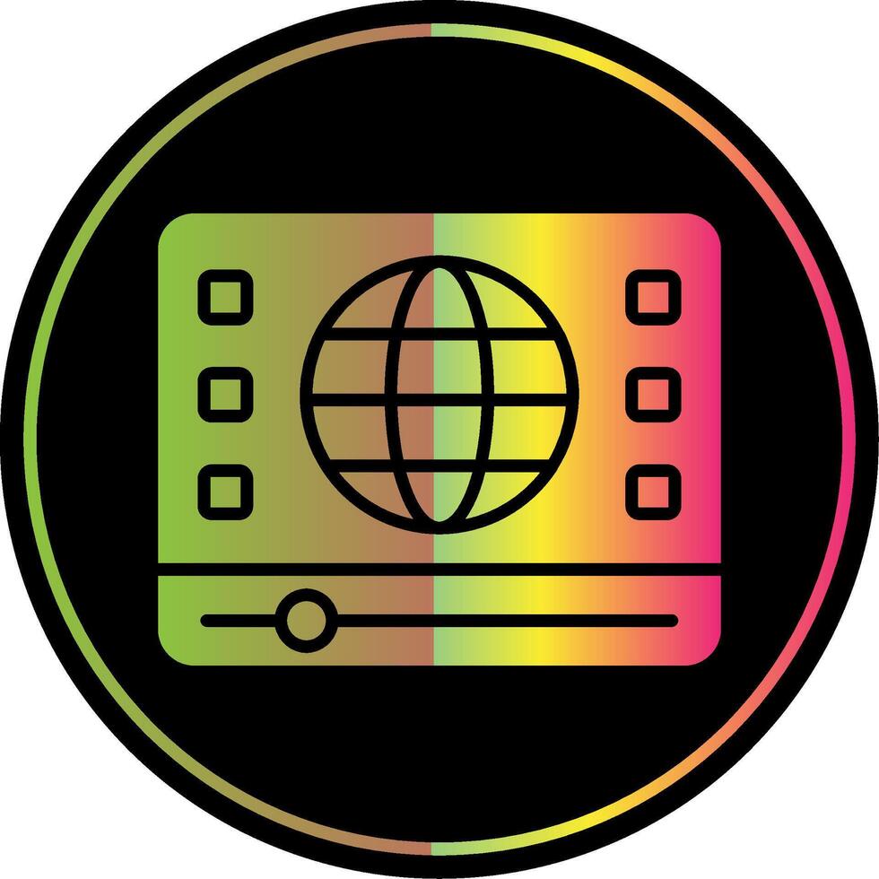Glyph Due Color Icon Design vector