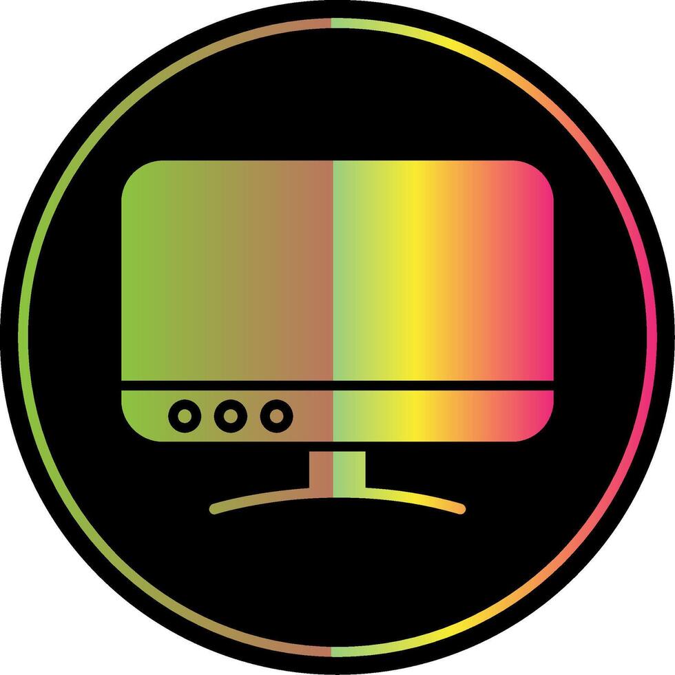 Tv Glyph Due Color Icon Design vector
