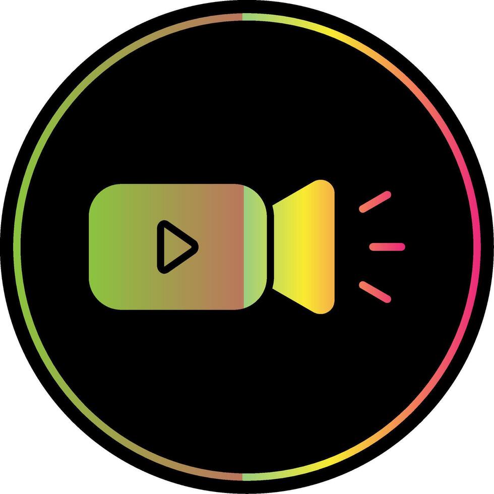 Camera Glyph Due Color Icon Design vector