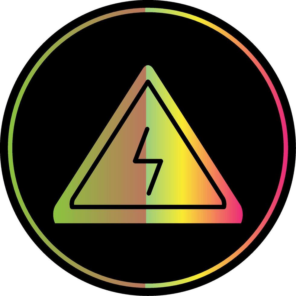 Danger Glyph Due Color Icon Design vector