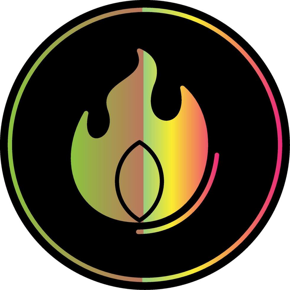 Burn Glyph Due Color Icon Design vector