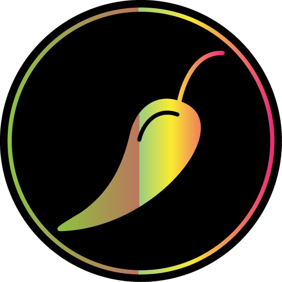Chilli Glyph Due Color Icon Design vector