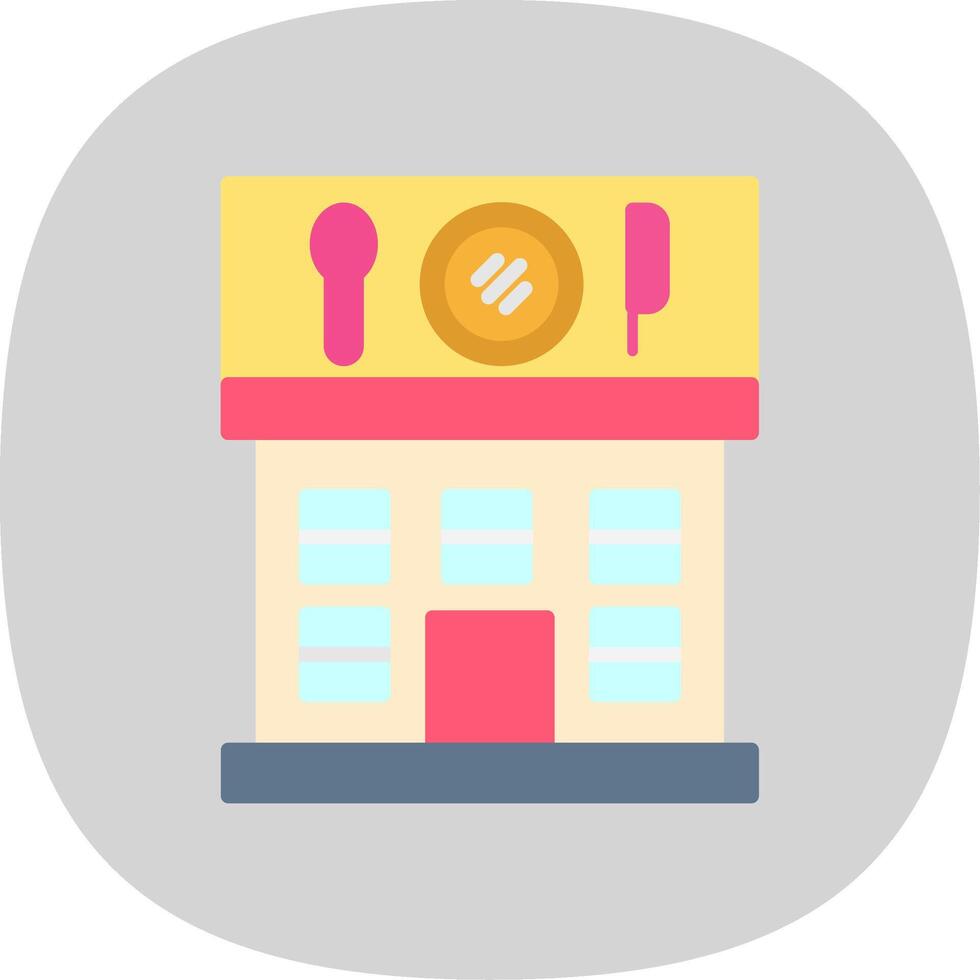 Restaurant Flat Curve Icon Design vector