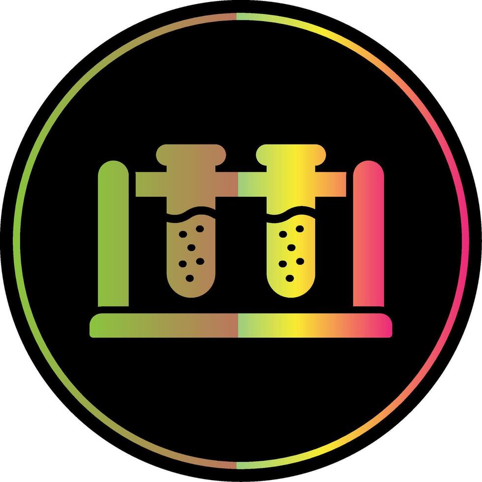 Beaker Glyph Due Color Icon Design vector