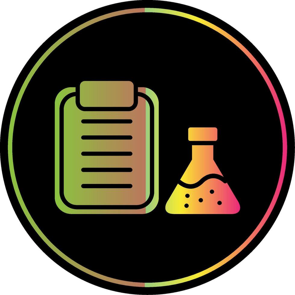 Flask Glyph Due Color Icon Design vector