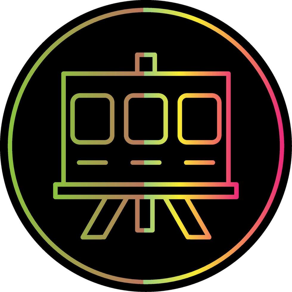 Story Board Line Gradient Due Color Icon Design vector