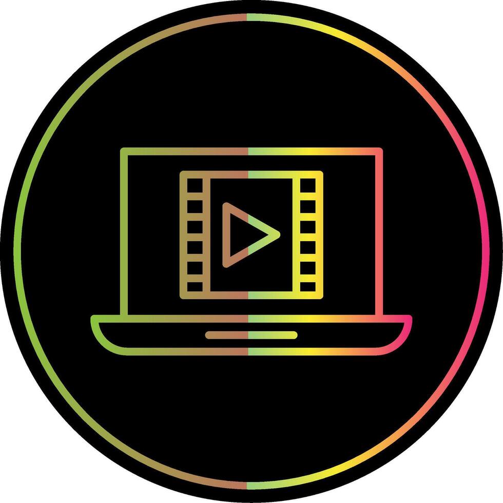 Web Design Line Gradient Due Color Icon Design vector