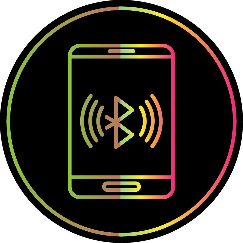 Bluetooth Line Gradient Due Color Icon Design vector