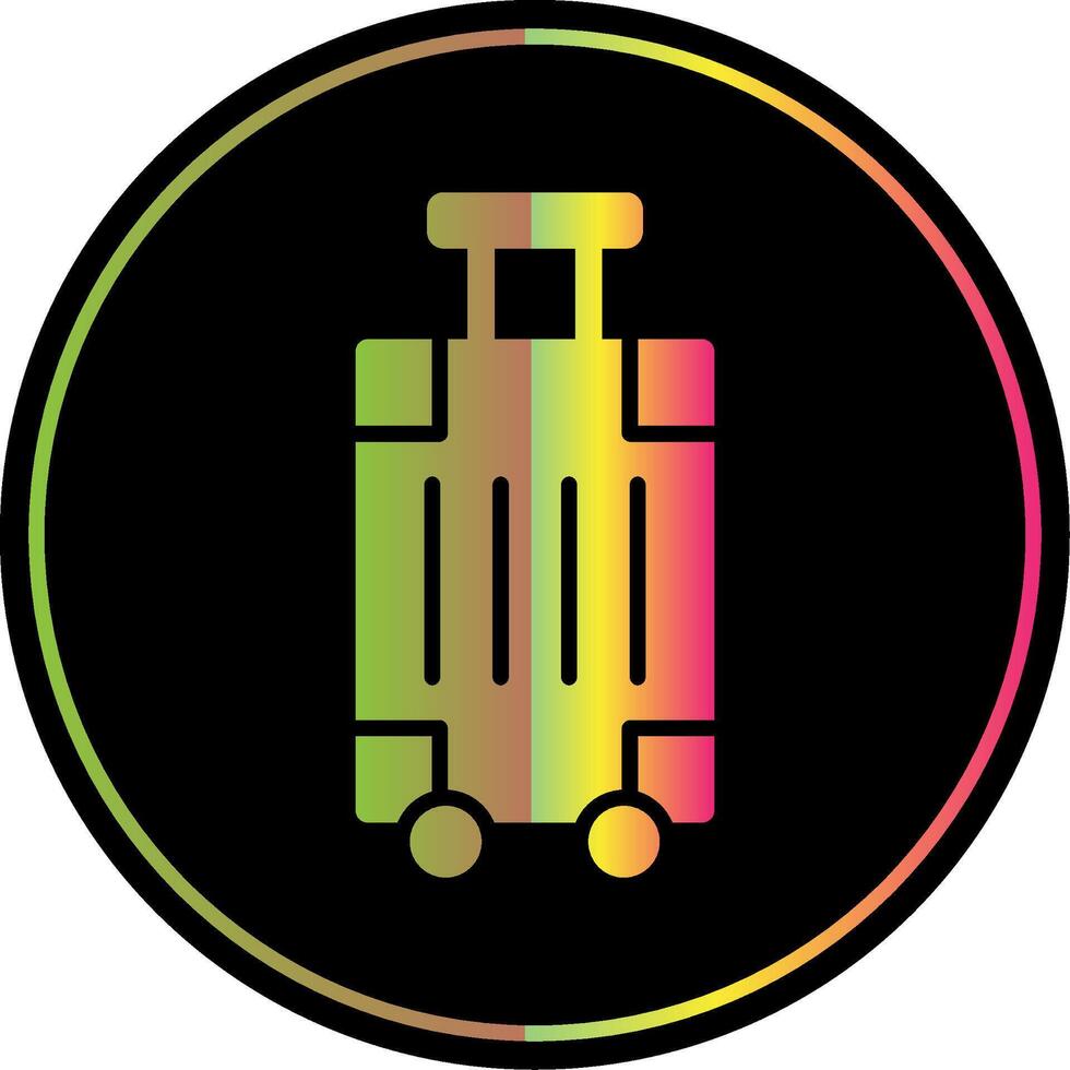 Luggage Glyph Due Color Icon Design vector