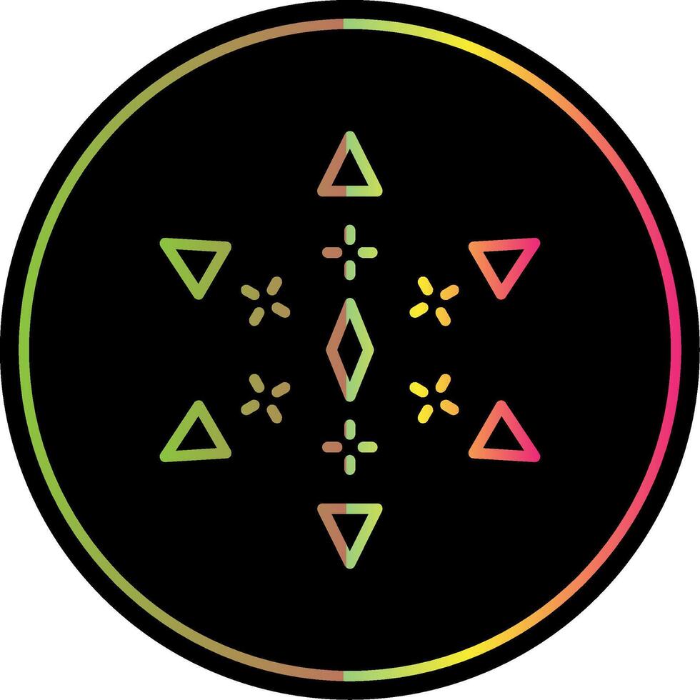 Firework Line Gradient Due Color Icon Design vector
