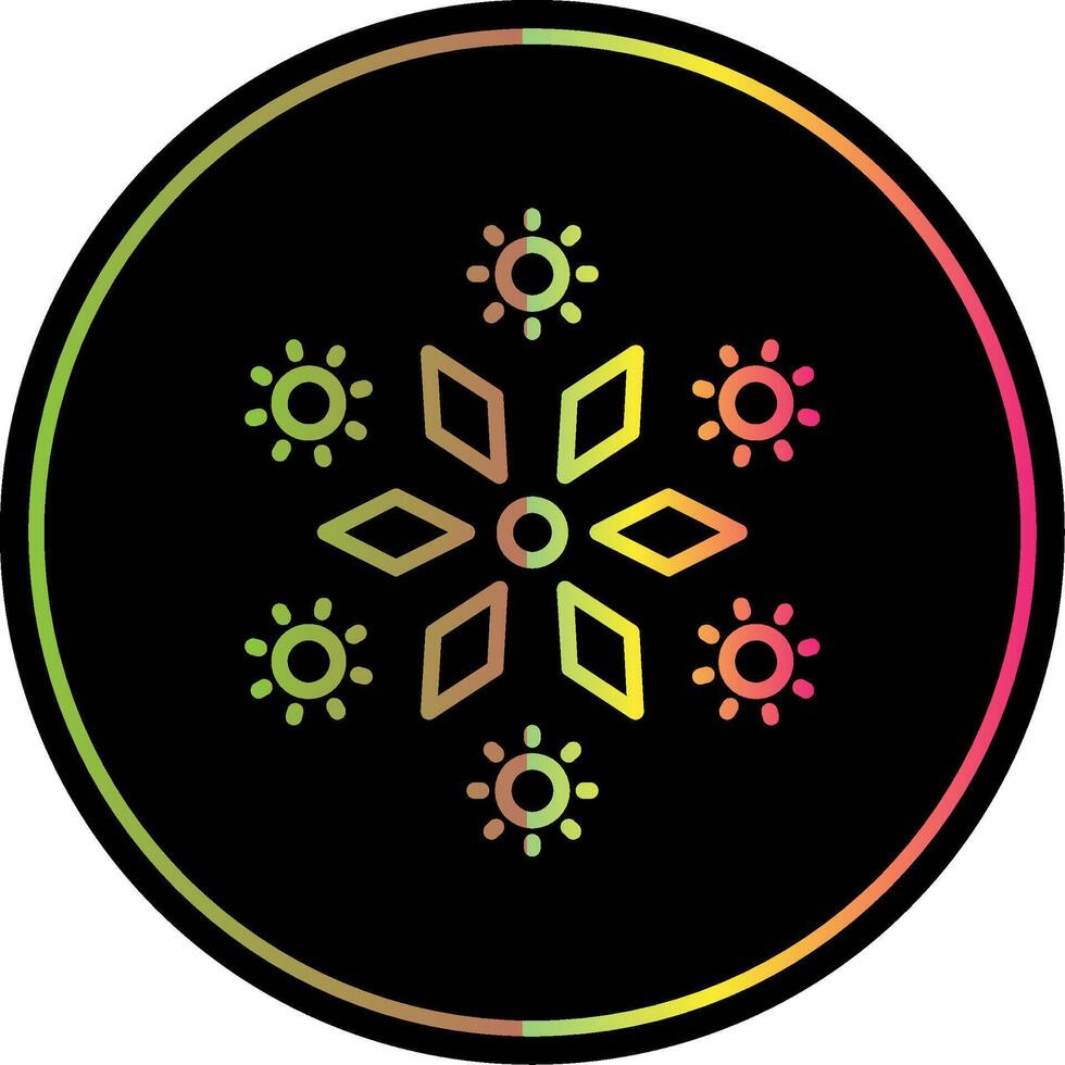 Firework Line Gradient Due Color Icon Design vector