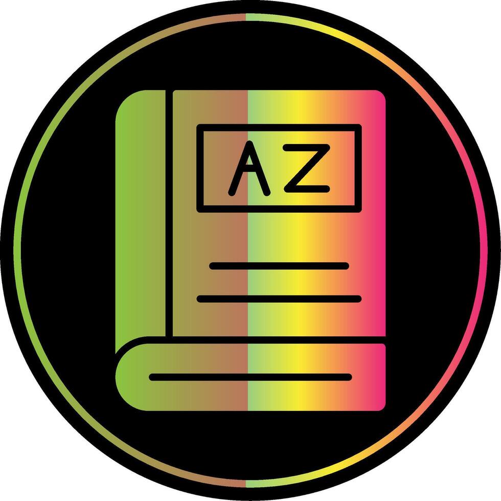 Dictionary Glyph Due Color Icon Design vector
