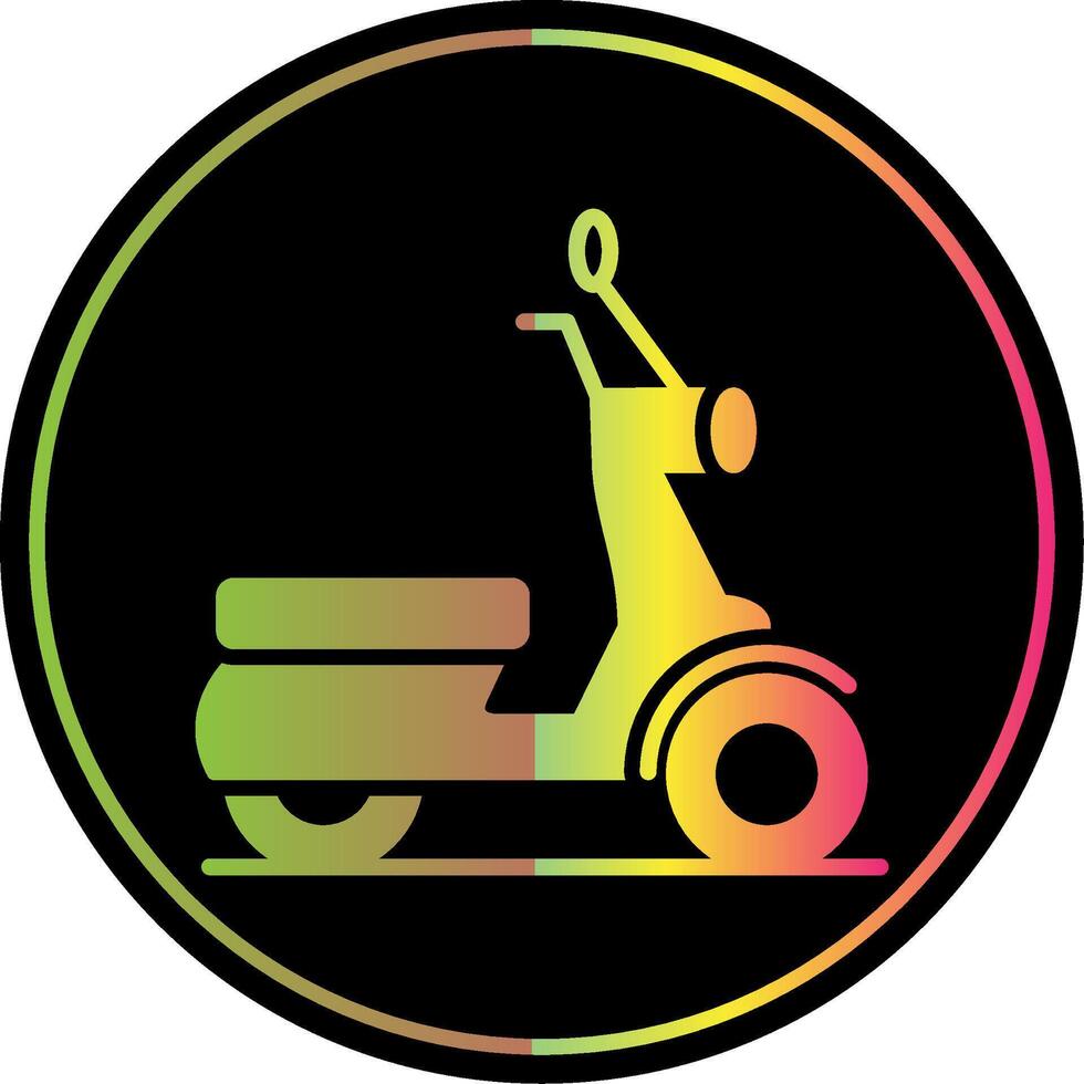Scooter Glyph Due Color Icon Design vector